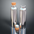 Modern Stainless Steel Silver Bottles With Cork Stoppers For Everyday Use Items