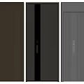 Modern Security Doors With Striped Design Secure Locks And Multiple Color Options 3d model