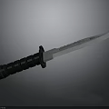 Tactical Military Knife With Black Textured Handle And Sharp Stainless Steel Blade