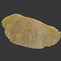 Natural Light Brown Rock With Rough Surface Isolated On Dark Background 3d model