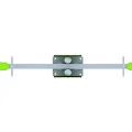 Green Leaf Shaped Seesaw Playground Equipment With Two Seats For Kids Outdoor Play