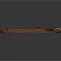Antique Wooden Boat Hull Featuring Structural Holes And Smooth Wooden Surface