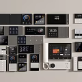 Modern Switch Panels With Various Designs Smart Display Screens And Home Control Functions 3d model