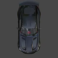 Black Sports Car With Sleek Design Rear Spoiler Large Wheels And Red Brake Calipers