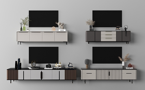 Modern TV Cabinet TV Background Cabinet 3d model