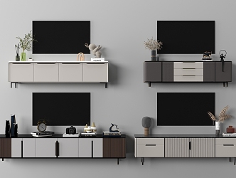 Modern TV Cabinet TV Background Cabinet 3d model