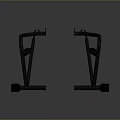 Black Parallel Bars For Home Fitness With Sturdy Design And Stable Base