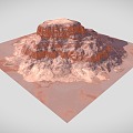 desert mountain gobi mountains desert terrain 3d model