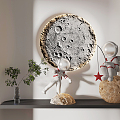 modern wall lamp moon wall lamp 3d model