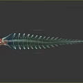 Modern Commercial Display Equipment With Unique Turquoise Fishbone Structure And Red Eyes Design