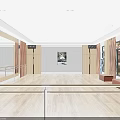 Spacious Fitness Dance Studio With Wooden Floor Mirror Walls And Exercise Barres