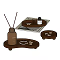 Elegant Jewelry Display With Wooden Trays Holding Rings Bracelets And Accessories
