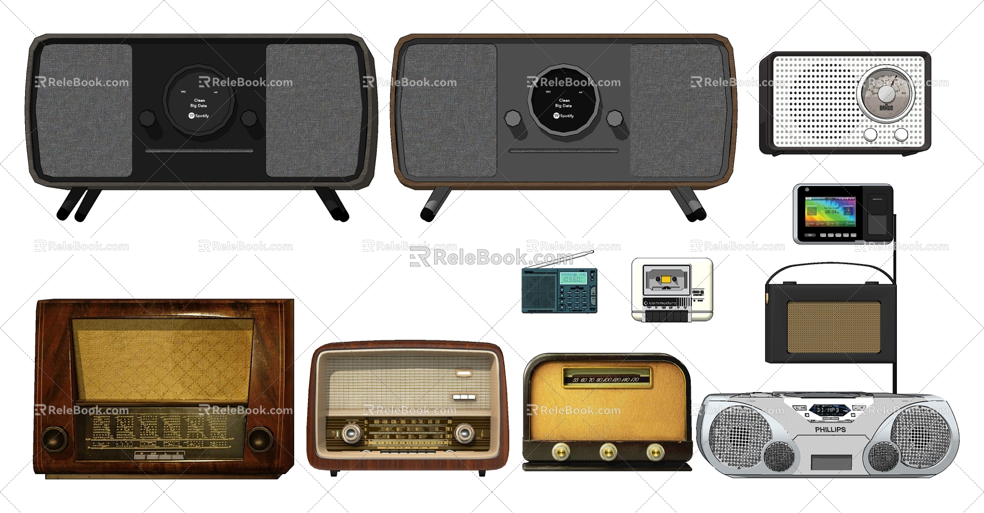 Modern radio radio recorder combination model