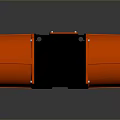 Orange And Black Industrial Mechanical Device With Housing And Internal Components