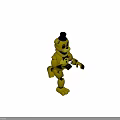 Yellow Cartoon Toy Character Wearing Colorful Top Hat And Bow Tie With Mechanical Features