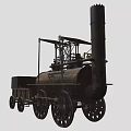 Vintage Steam Train Model With Tall Chimney Metal Wheels And Carriage Section