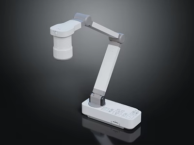 Modern Adjustable Arm Desk Lamp With White Design And Control Panel For Home Office Use 3d model