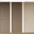 Sleek Modern Hinged Doors For Interior Design With Three Different Tones And Metal Handles