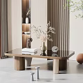 Modern Coffee Table Acrylic Countertop Coffee Table 3d model