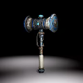 weapons blunderbuss revolver ice sword machete hammer shield various weapons 3d model
