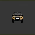 Yellow Off Road SUV With Rugged Design Roof Rack And Black Wheels