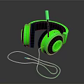 Green Wired Headphones With Microphone Soft Earpads Ergonomic Design High Quality Audio