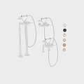 Modern Chrome Bathroom Faucet With Multiple Spherical Decorative Balls In Various Colors