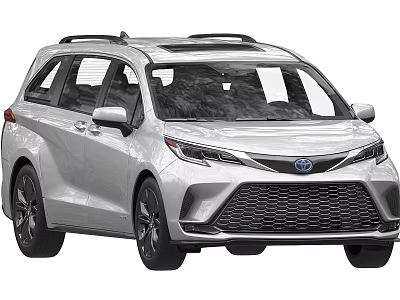 Toyota White MPV Car with Roof Rack and Front Grille Design for Family Versatile Use 3d model
