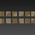Garden Decorative Small Items Square Mats With Various Patterns Brown Beige Woven Texture Neatly Arranged