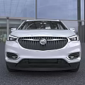 White Buick SUV Exterior With Modern Front Grille And Sleek Body Lines