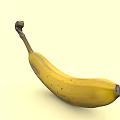 Ripe Yellow Banana With Brown Spots Healthy Natural Fresh Fruit Snack Option