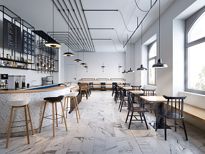 Modern Cafe 3d model