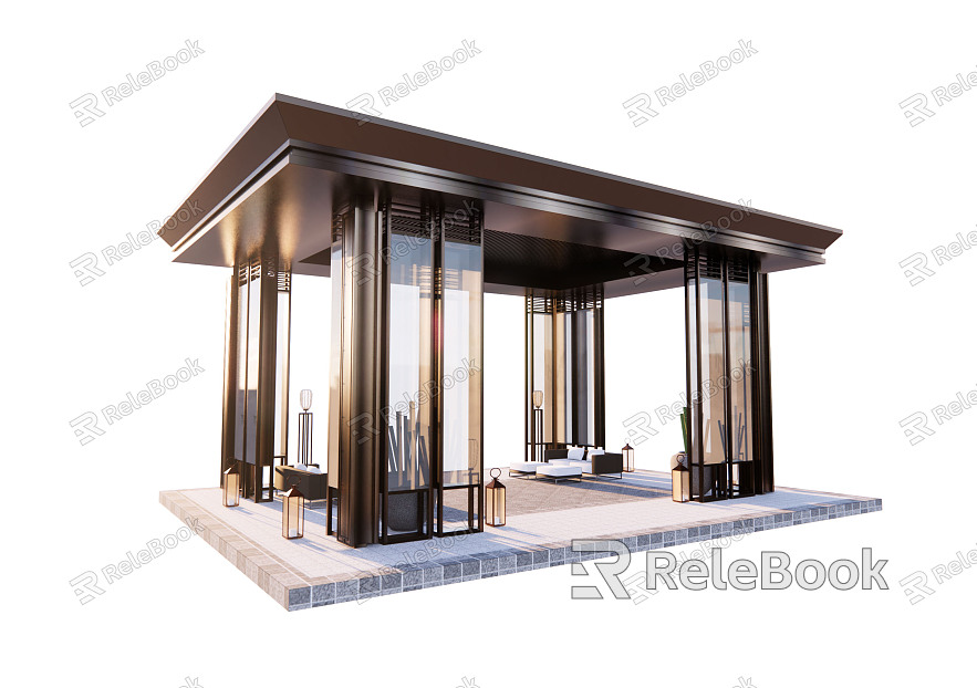 New Chinese-style pavilion porch pavilion model