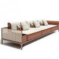 New Chinese-style three-person sofa 3d model