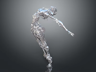 Silver Humanoid Smart Machine With Mechanical Structure And Dynamic Pose 3d model Silver Humanoid Smart Machine With Mechanical Structure And Dynamic Pose 3d model