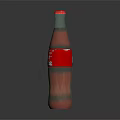Refreshing Coca Cola Beverage in Glass Bottle with Red Cap and Label