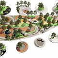 Modern Circular Tree Pit Landscape Design With Greenery And Paving