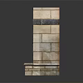 Classic Brick Fireplace Design With Beige Brick Tiles Dark Accent Stripe And Flaming Hearth