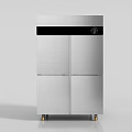 Modern Stainless Steel Four Door Refrigerator Freezer With Sleek Exterior Design