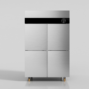 Modern refrigerator brushed four-door refrigerator 3d model