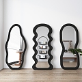 Irregular mirror fitting mirror full-length mirror floor mirror decorative mirror 3d model