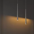 Sleek Modern Pendant Lights Hanging On Interior Wall With Warm Light Projection 3d model