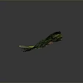 3D Terrain Model With Green Vegetation Terrace Fields And Mountain Structures