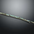Long Wood Stone Decorative Strip With Natural Patina And Rustic Texture