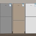 Modern refrigerator double door refrigerator 3d model