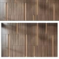 Natural Wood Grain Wall Panel Design With Intricate Joined Patterns And Texture 3d model