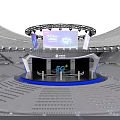 eGames 2023 World Finals Stadium Stage With Large Screen And Lighting Effects