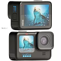 GoPro Action Camera With Shark Image Display And Model 11 Screen Design 3d model
