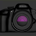 Nikon HD Computer Webcam With Black Body And Purple Lens For Desktop Use