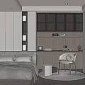 Tatami Bedroom Interior Design Featuring Tatami Bed Built In Storage Cabinets Desk And Cozy Chair